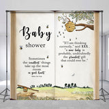 Allenjoy Personalized Plain Bees Honey Baby Shower Backdrop