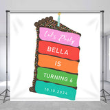 Allenjoy Personalized Rainbow Cake 6Th Birthday Backdrop