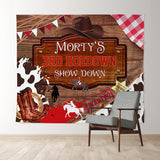 Allenjoy Personalized Redeo Cowboy 3Rd Hoedown Birthday Backdrop