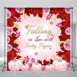 Allenjoy Personalized Rose Pumpkin Fall Baby Shower Backdrop