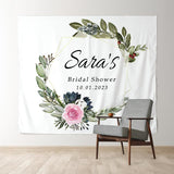 Allenjoy Personalized Rustic Flower Geometric Wedding Backdrop