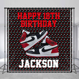 Allenjoy Personalized Sneaker Ball Happy Birthday Backdrop