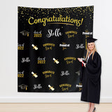 Allenjoy Personalized Step And Repeat Graduation Backdrop