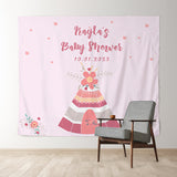 Allenjoy Personalized Teepee Sign Baby Shower Backdrop Banner