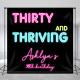 Allenjoy Personalized Thirty And Thriving 30Th Birthday Backdrop