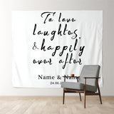 Allenjoy Personalized To Love Laughters Wedding Backdrop Banner