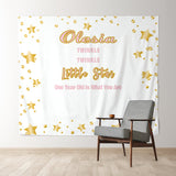 Allenjoy Personalized Twinkle Little Star Birthday Backdrop Banner