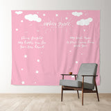 Allenjoy Personalized Twinkle Twinkle Baby Shower Backdrop Banner