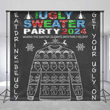 Allenjoy Personalized Ugly Sweater Christmas Party Backdrop