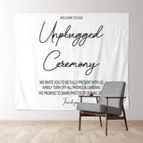 Allenjoy Personalized Unplugged Ceremony Sign Wedding Backdrop