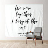 Allenjoy Personalized We Were Together Wedding Backdrop