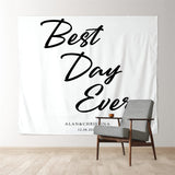 Allenjoy Personalized Wedding Ceremony Backdrop With Calligraphy