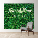 Allenjoy Personalized Wedding Hedge Backdrop For Party