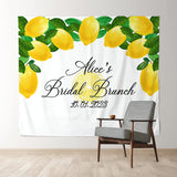 Allenjoy Personalized Yellow Lemon Sign Bridal Shower Backdrop