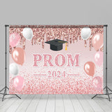 Allenjoy Pink Balloons Fluid Sequins Graduation Prom Backdrop