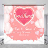 Allenjoy Pink Balloons Hearts Custom Baby Shower Backdrop