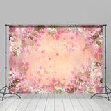 Allenjoy Pink Blooming Floral Painting Wedding Backdrop