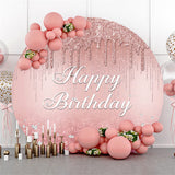 Allenjoy Pink Bokeh Glitter Diamonds Happy Birthday Backdrop