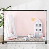 Allenjoy Pink Dollhouse Mosquito Net Girl Birthday Backdrop