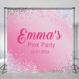 Allenjoy Pink Gradient Silver Diamond Custom Birthday Backdrop