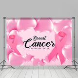 Allenjoy Pink Heart Breast Cancer Awareness Month Backdrop