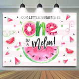 Allenjoy Pink Little Sweetie Watermelon 1St Birthday Backdrop