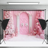 Allenjoy Pink Wall Christmas Tree Backdrop Photography