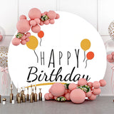 Allenjoy Prange Red Balloon Simple Round Birthday Backdrop