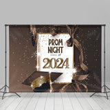 Allenjoy Prom Night Brown Spark Ribbon Graduation Backdrop