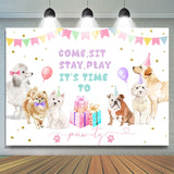 Allenjoy Puppy Game Party Theme Happy Birthday Backdrop