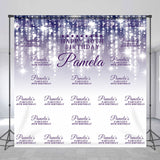 Allenjoy Purple Silver Bokeh Custom 40Th Birthday Backdrop