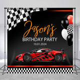 Allenjoy Racing Car Custom Birthday Party Backdrop Boy