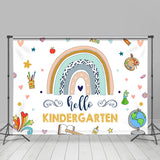 Allenjoy Rainbow First Day Of Kindergarten Photography Backdrop