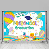 Allenjoy Rainbow Hot Air Balloon Preschool Grad Backdrop