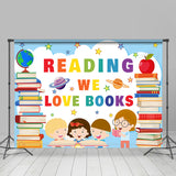 Allenjoy Reading We Love Books School Classroom Backdrop