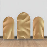 Allenjoy Reflective Gold Textured Marble Arch Backdrop Kit