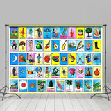 Allenjoy Retro Loteria Mexicana Bingo Card Party Backdrop