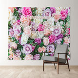 Allenjoy Romantic Beautiful Flower Wall Wedding Party Backdrop