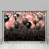 Allenjoy Rose Pink Glitter Balloons Congrats Party Backdrop