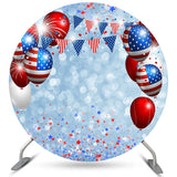 Allenjoy Round American Flag Balloons Independence Day Backdrop