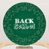 Allenjoy Round Blackboard Stationery Back To School Backdrop