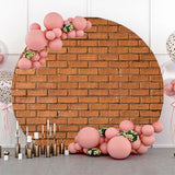 Allenjoy Round Retro Brick Wall Backdrop Birthday Party