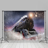 Allenjoy Running Train Winter Night Christmas Party Backdrop