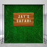 Allenjoy Safari Green Grass Personalized Birthday Backdrop