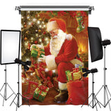 Allenjoy Santa Gifts Xmas Tree Photoshoot Christmas Backdrop