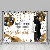 Allenjoy She Believed She Could Girls Graduation Backdrop