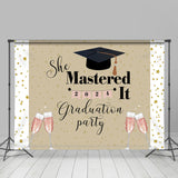 Allenjoy She Mastered It Graduation Party 2023 Backdrop