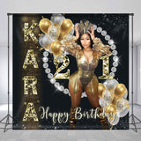 Allenjoy Shining Diamonds Balloons Custom Birthday Backdrop