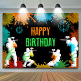 Allenjoy Shooting Game Happy Birthday Backdrop Youth