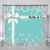 Allenjoy Silver Diamond Tiffany Blue Custom Birthday Backdrop